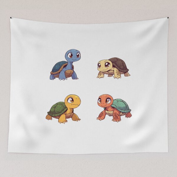 Item preview, Cute Baby Turtles Set – Kawaii Turtle Collection designed and sold by Karolina’s Cozy Creations.