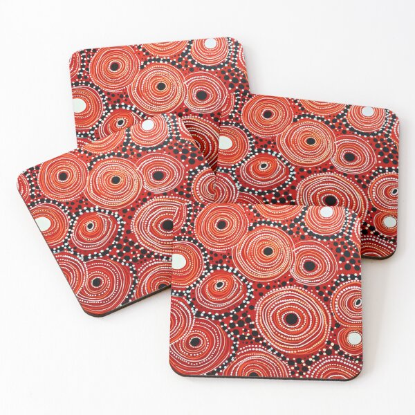 Item preview, Aboriginal Inspired Dot Art - Native Lava Circles designed and sold by GrinGalore.