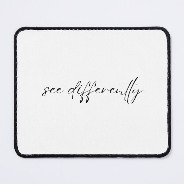 Item preview, Minimal Aesthetic Typography Quote "See Differently" Black Text on White Background Design designed and sold by onubi.
