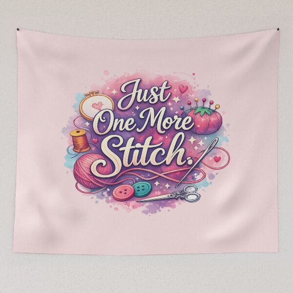 Item preview, Just One More Stitch – Cute Sewing & Craft Lover Design designed and sold by blankTeeShirt.