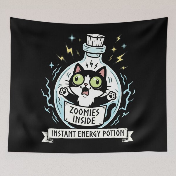Item preview, Zoomies Inside Cat – Instant Energy Potion  designed and sold by MythoWorldddd.