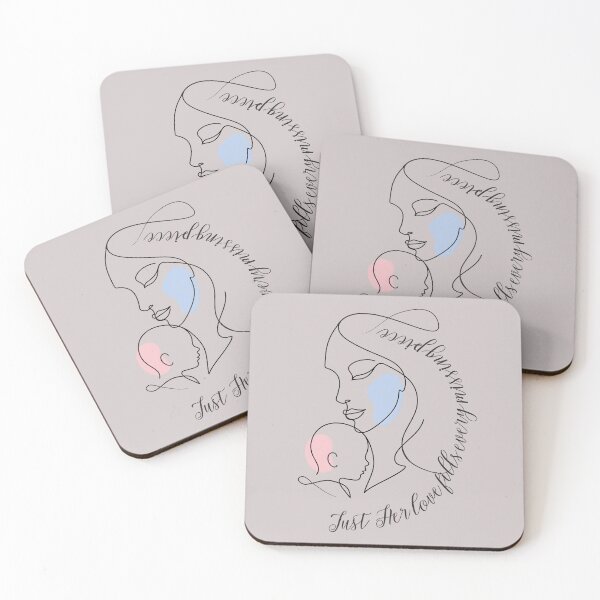 Item preview, A minimalist line illustration portraying the strength and tenderness of a single mother. designed and sold by GraphicComet.
