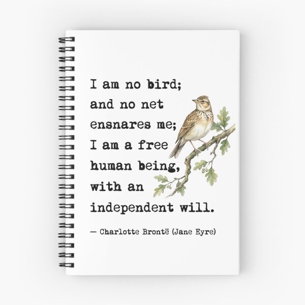 Item preview, I Am No Bird Jane Eyre Quote Charlotte Bronte Independent Will designed and sold by Fenay Designs.