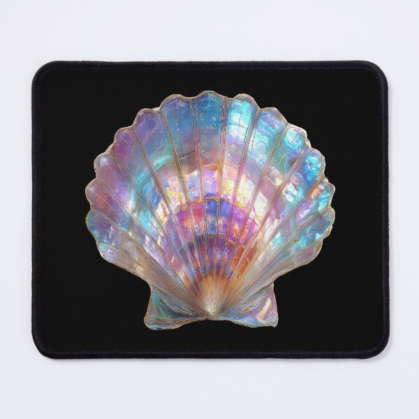 Item preview, Iridescent Scallop Shell Fantasy Ocean Art designed and sold by VikArt7.