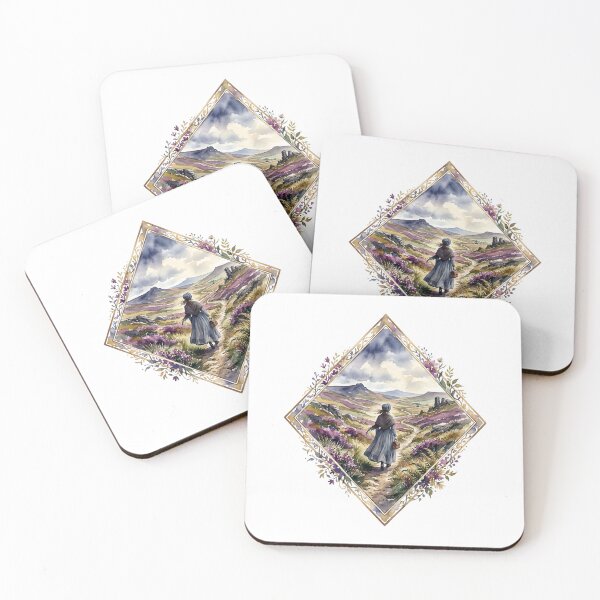 Item preview, Jane Eyre Watercolor Moors Landscape Charlotte Bronte Classic Art designed and sold by Fenay Designs.