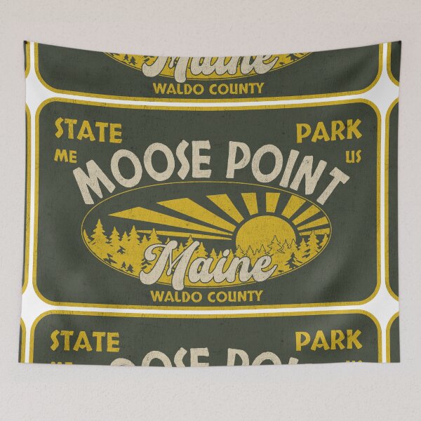 Item preview, Moose Point State Park, Waldo County, Maine, badge design designed and sold by Wanderful-roads.