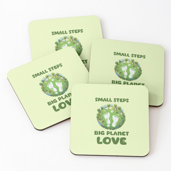 Item preview, Small Steps Big Planet Love - Retro Eco-Friendly Earth Day designed and sold by Abibless1998.