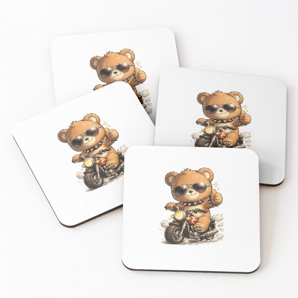 Item preview, Rebel Teddy Rider – Chibi Bear Biker Sticker ??️? designed and sold by SparkVault.