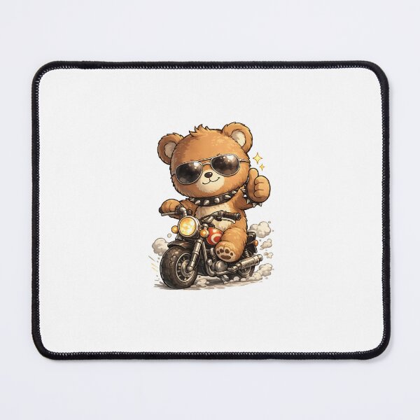 Item preview, Rebel Teddy Rider – Chibi Bear Biker Sticker ??️? designed and sold by SparkVault.