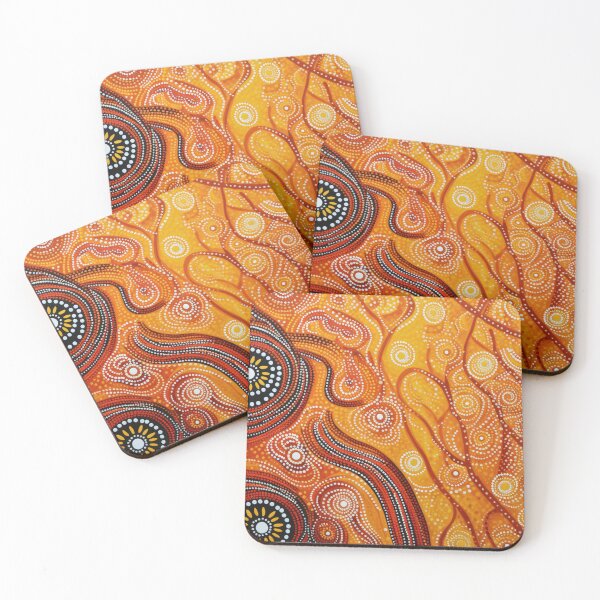 Item preview, Aboriginal Inspired Dot Art - Lava Flow designed and sold by GrinGalore.