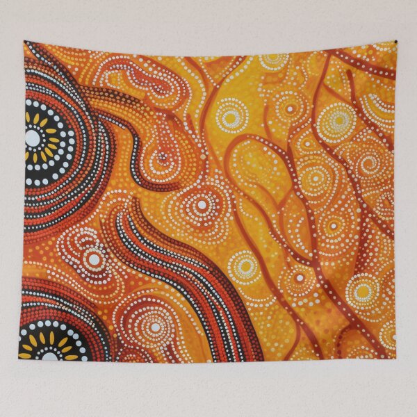 Item preview, Aboriginal Inspired Dot Art - Lava Flow designed and sold by GrinGalore.
