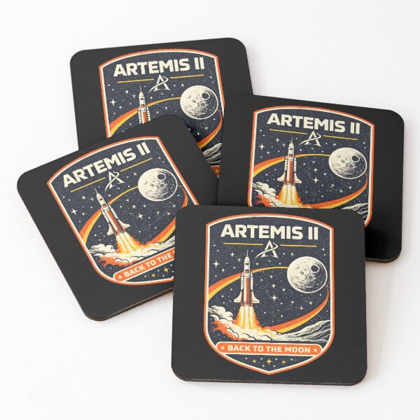 Item preview, Artemis II Rocket T-Shirt – Back To The Moon Space Design, Retro NASA Inspired Minimal Lunar Mission Art designed and sold by artsymonk.