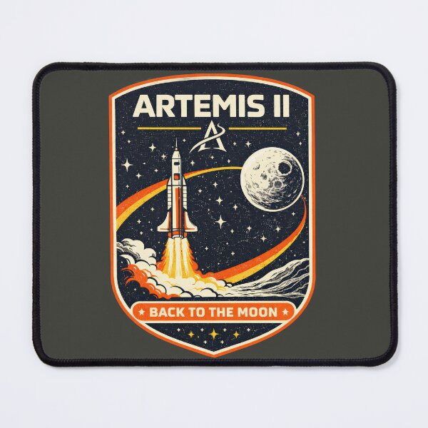 Item preview, Artemis II Rocket T-Shirt – Back To The Moon Space Design, Retro NASA Inspired Minimal Lunar Mission Art designed and sold by artsymonk.