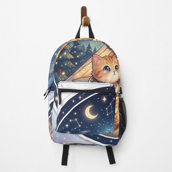 Item preview, Cute Cat and Dog Camping Under the Stars | Cozy Campfire Animal Friends | Kawaii Night Adventure Furfolkz Design designed and sold by Furfolkz.