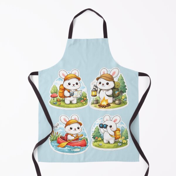 Item preview, Kawaii Bunny Adventures – Camping & Explorer Sticker Set designed and sold by blankTeeShirt.