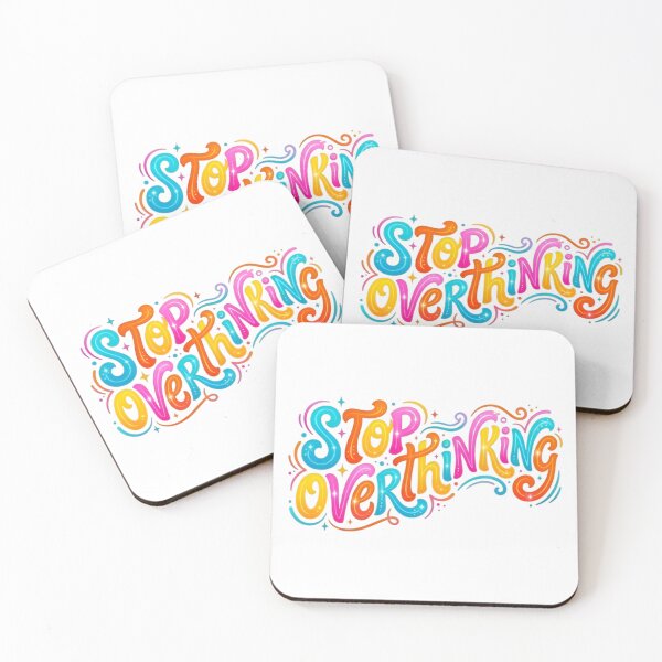 Item preview, Stop Overthinking - Groovy Mental Health Quote designed and sold by AlanyaArtX.