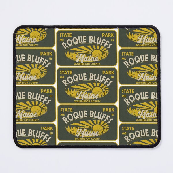 Item preview, Roque Bluffs State Park, Washington County, Maine, badge design designed and sold by Wanderful-roads.