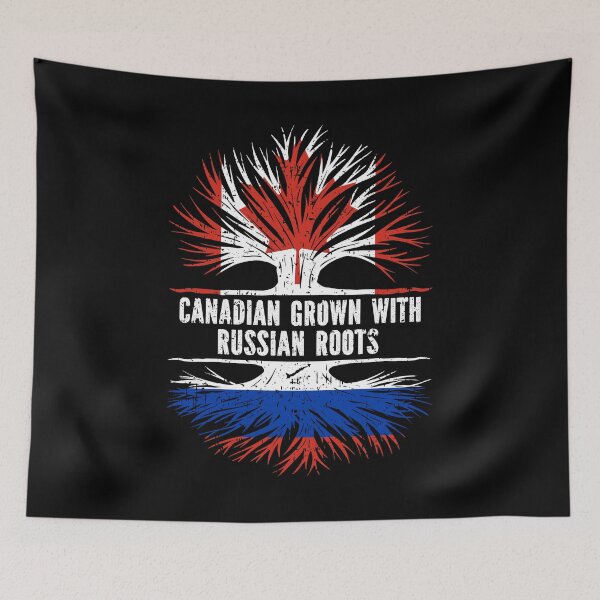 Item preview, Canadian Grown with Russian Roots Canada Flag designed and sold by CosmoKitsch.