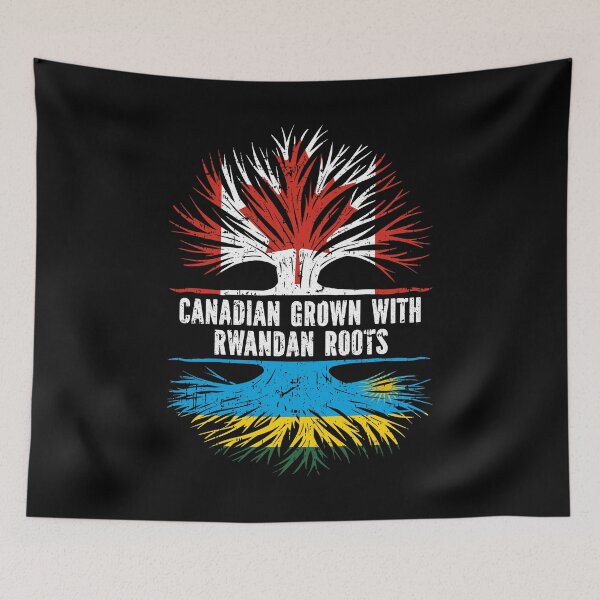 Item preview, Canadian Grown with Rwandan Roots Canada Flag designed and sold by CosmoKitsch.
