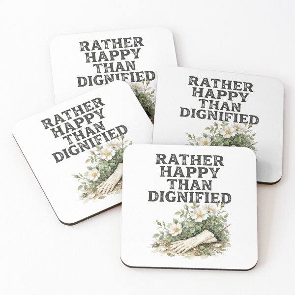 Item preview, Rather Happy Than Dignified Floral Jane Eyre Quote Charlotte Bronte designed and sold by Fenay Designs.