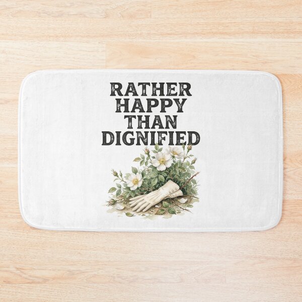 Item preview, Rather Happy Than Dignified Floral Jane Eyre Quote Charlotte Bronte designed and sold by Fenay Designs.