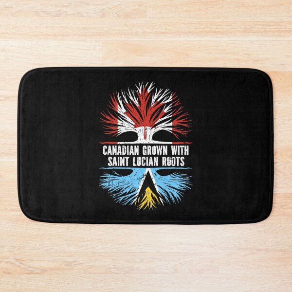 Item preview, Canadian Grown with Saint Lucian Roots Canada Flag designed and sold by CosmoKitsch.