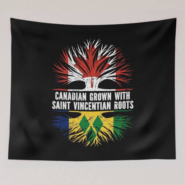 Item preview, Canadian Grown with Saint Vincentian Roots Canada Flag designed and sold by CosmoKitsch.