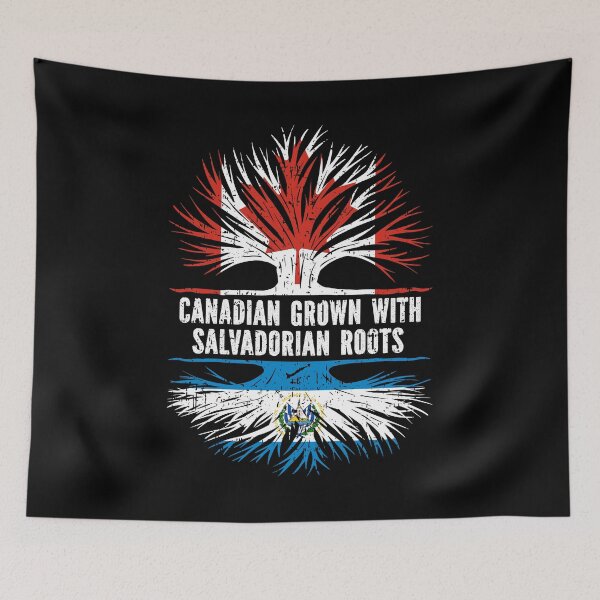 Item preview, Canadian Grown with Salvadorian Roots Canada Flag designed and sold by CosmoKitsch.