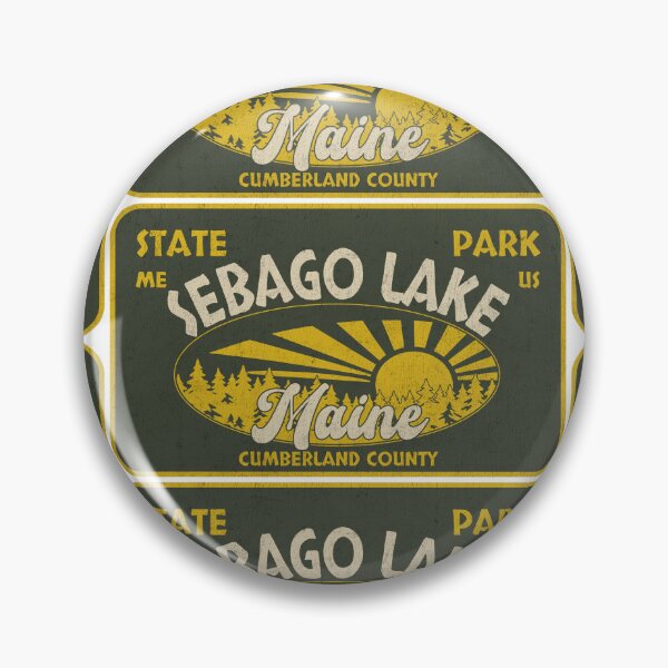 Item preview, Sebago Lake State Park, Cumberland County, Maine, badge design designed and sold by Wanderful-roads.
