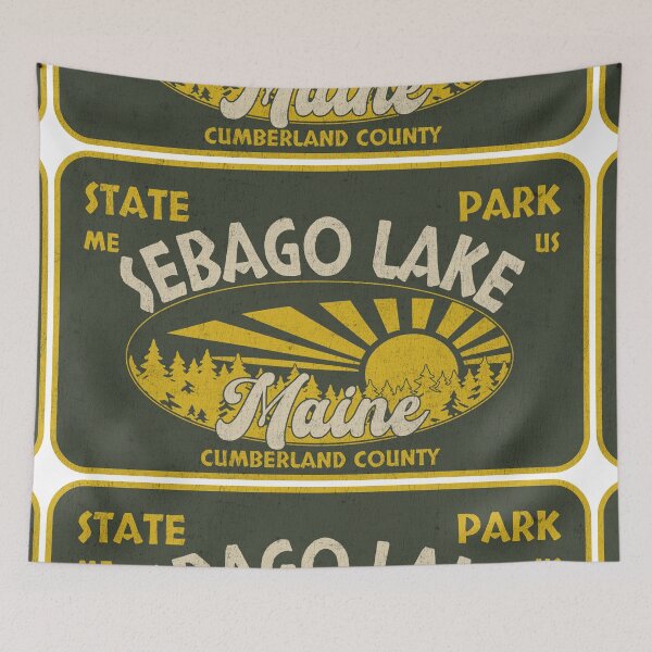 Item preview, Sebago Lake State Park, Cumberland County, Maine, badge design designed and sold by Wanderful-roads.