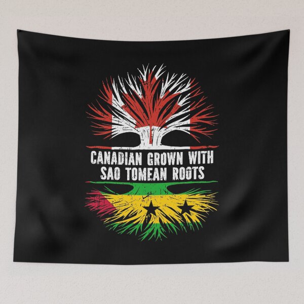 Item preview, Canadian Grown with Sao Tomean Roots Canada Flag designed and sold by CosmoKitsch.