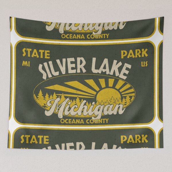 Item preview, Silver Lake State Park, Oceana County, Michigan, badge design designed and sold by Wanderful-roads.
