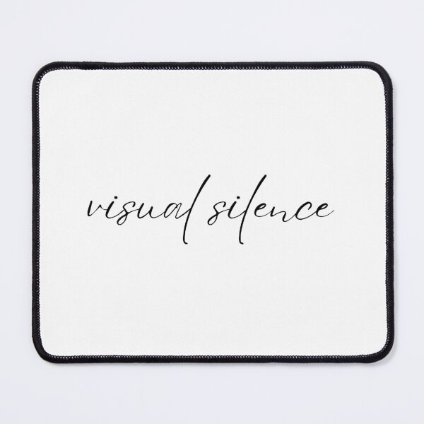 Item preview, Minimal Aesthetic Typography Quote "Visual Silence" Clean Script Design designed and sold by onubi.