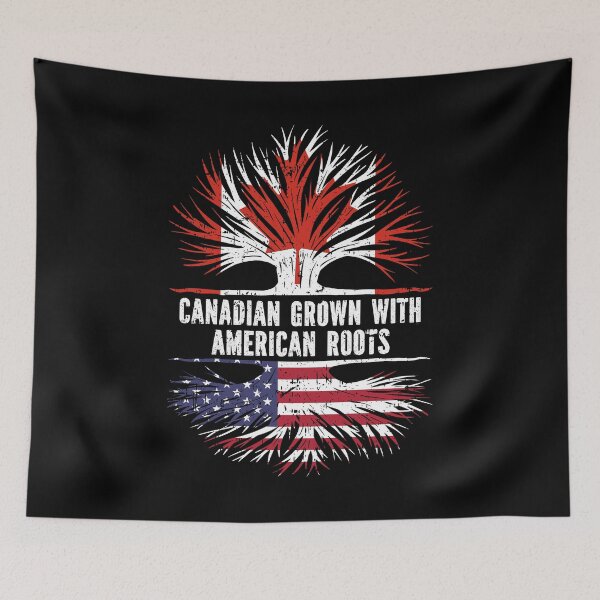 Item preview, Canadian Grown with American Roots Canada Flag designed and sold by CosmoKitsch.