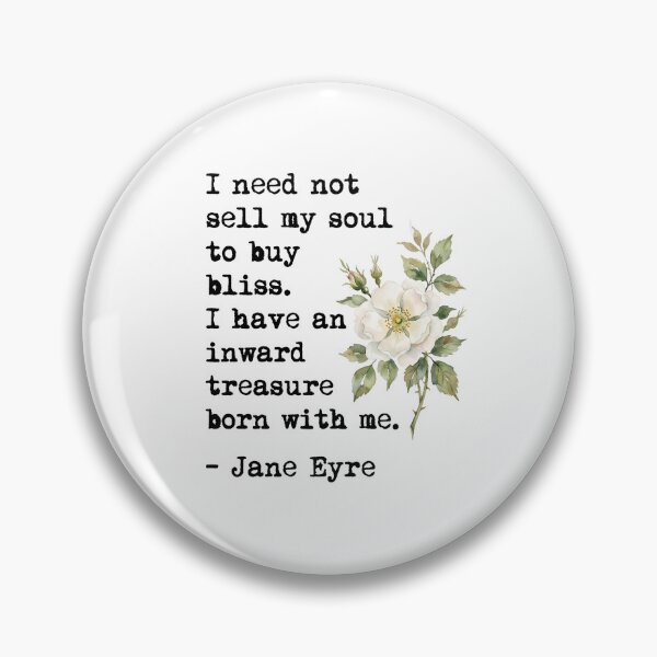 Artikelvorschau, Ich muss meine Seele nicht verkaufen Jane Eyre Zitat Charlotte Bronte Floral entworfen und verkauft von Fenay Designs.
