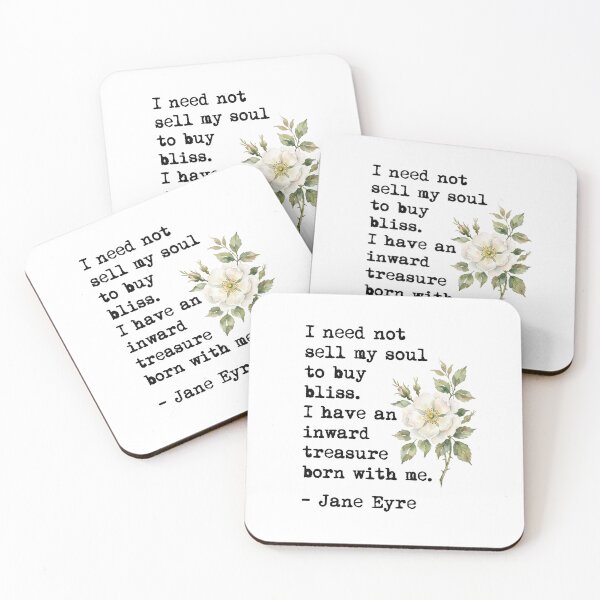 Item preview, I Need Not Sell My Soul Jane Eyre Quote Charlotte Bronte Floral designed and sold by Fenay Designs.