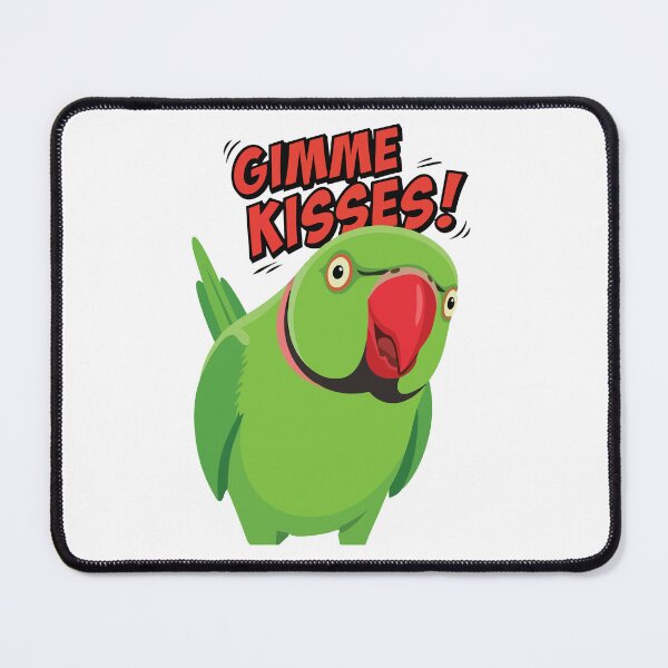 Item preview, Gimme Kisses Aggressive Indian Ringneck Parakeet designed and sold by Petzzz.