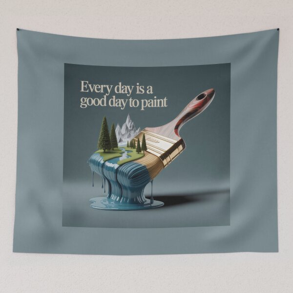 Item preview, Bob Ross Fan Art Scenic Nature Brush designed and sold by SplashTastic.