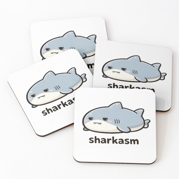 Item preview, Sharkasm Funny Shark Pun Cute Sarcasm designed and sold by MonkiFlipp.