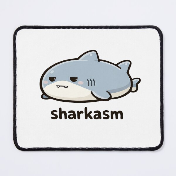 Item preview, Sharkasm Funny Shark Pun Cute Sarcasm designed and sold by MonkiFlipp.