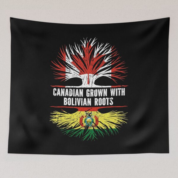 Item preview, Canadian Grown with Bolivian Roots Canada Flag designed and sold by CosmoKitsch.