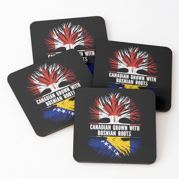 Item preview, Canadian Grown with Bosnian Roots Canada Flag designed and sold by CosmoKitsch.