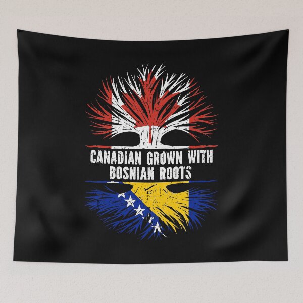 Item preview, Canadian Grown with Bosnian Roots Canada Flag designed and sold by CosmoKitsch.