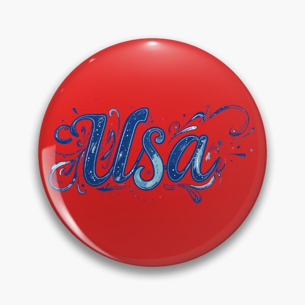 Item preview, USA in custom text and blue accents designed and sold by Art-Horizon.