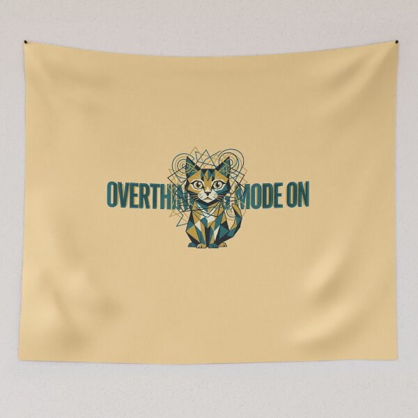 Item preview, Overthinking Mode On Introvert Cat Design designed and sold by Quiet Mode Studio.
