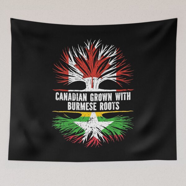 Item preview, Canadian Grown with Burmese Roots Canada Flag designed and sold by CosmoKitsch.