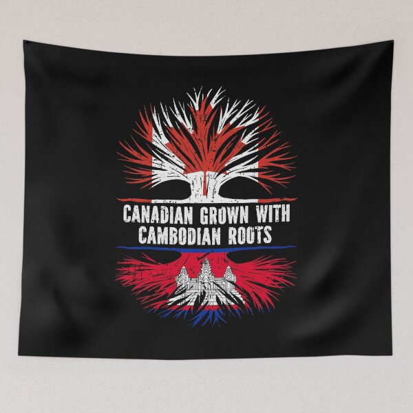 Item preview, Canadian Grown with Cambodian Roots Canada Flag designed and sold by CosmoKitsch.