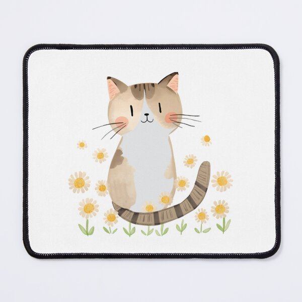 Item preview, Cat with daisies designed and sold by uunaa.