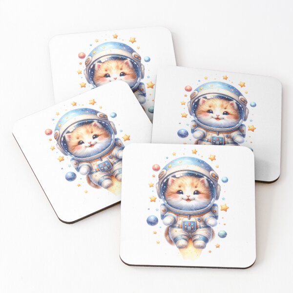 Item preview, funny cat astronaut designed and sold by AmmarSherJaan.