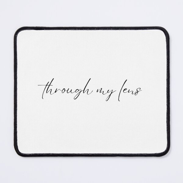 Item preview, Minimal Aesthetic Typography Quote "Through My Lens" Photography Script Design designed and sold by onubi.
